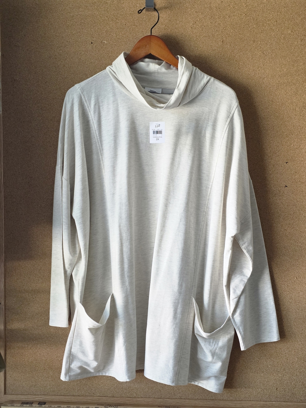 J. Jill Pure NWT Jill Elements Cowl Neck Tunic Sweatshirt Plus Size 2X